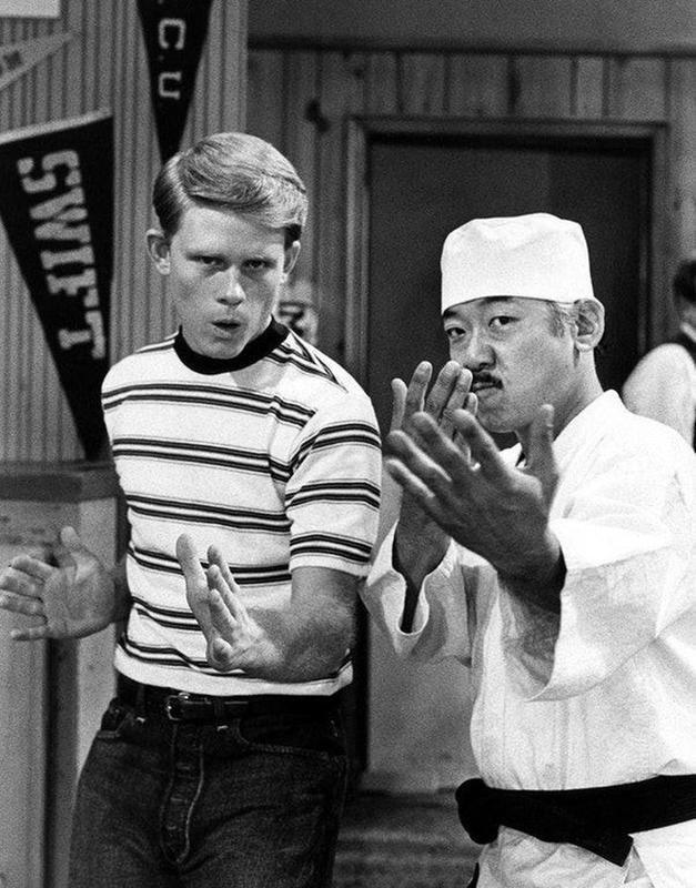 Karate lesson? Ron Howard (Richie) and Pat Morita (Arnold) - "Happy Days" (1974) 52